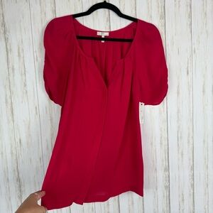 Joie NWT 100% silk red Terabitha blouse Medium